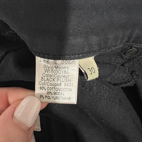 Rag & Bone women’s black jean leggings, size 30 - Picture 6 of 6